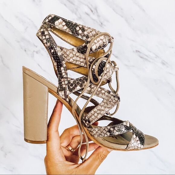 SAM EDELMAN Strapped Ankle Strap Sandals Size 7.5 - Picture 1 of 6